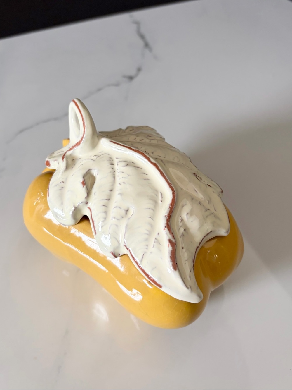 Squash Leaf Lidded Jar by Vietri